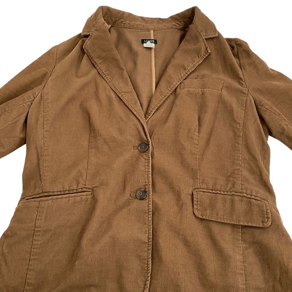 J. Crew Factory Store Women’s Brown Corduroy Two Button Blazer, Size 12 - Picture 3 of 14